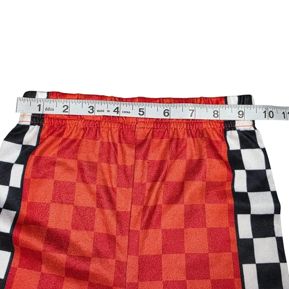 Disney Pixar Cars Lightning McQueen Pajama Set Red Checkered 2pc Boys 5T NWT